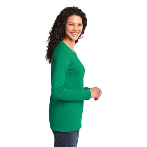 Port & Co Women's Long Sleeve Core Cotton Tee.