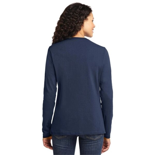 Port & Co Women's Long Sleeve Core Cotton Tee.