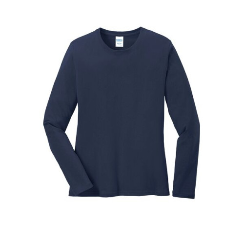 Port & Co Women's Long Sleeve Core Cotton Tee.