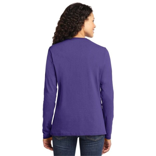 Port & Co Women's Long Sleeve Core Cotton Tee.