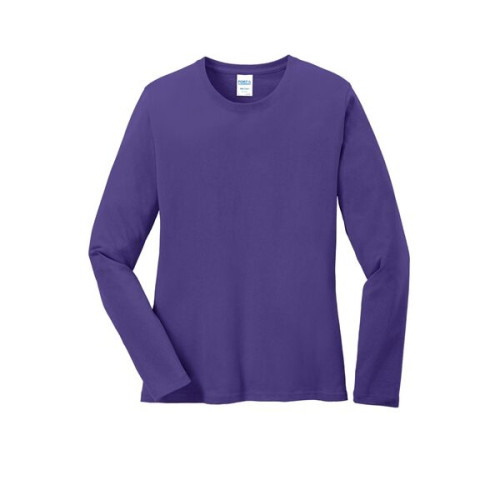 Port & Co Women's Long Sleeve Core Cotton Tee.