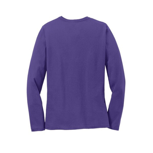 Port & Co Women's Long Sleeve Core Cotton Tee.