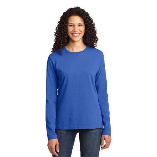 Port & Co Women's Long Sleeve Core Cotton Tee.