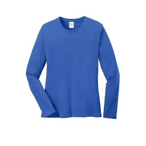 Port & Co Women's Long Sleeve Core Cotton Tee.