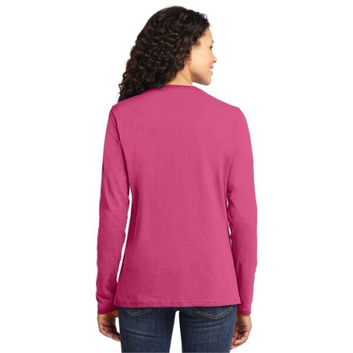 Port & Co Women's Long Sleeve Core Cotton Tee.
