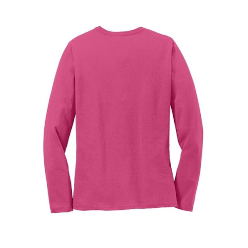Port & Co Women's Long Sleeve Core Cotton Tee.