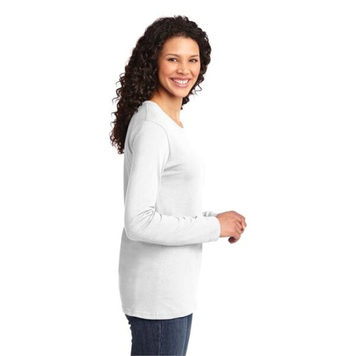 Port & Co Women's Long Sleeve Core Cotton Tee.