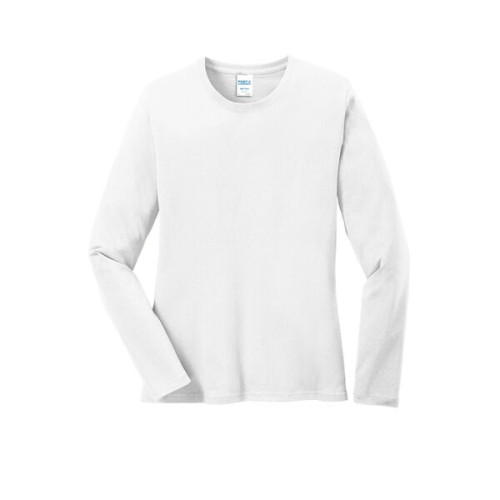 Port & Co Women's Long Sleeve Core Cotton Tee.