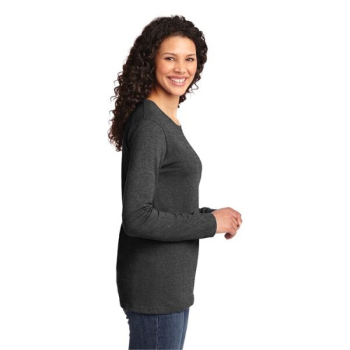 Port & Co Women's Long Sleeve Core Cotton Tee.