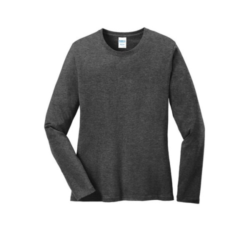 Port & Co Women's Long Sleeve Core Cotton Tee.
