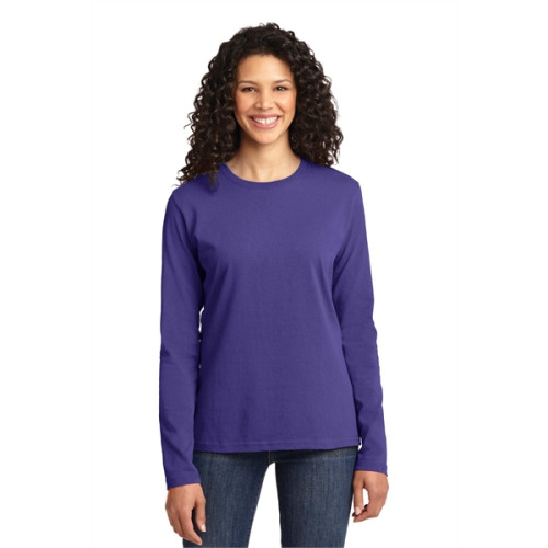 Port & Co Women's Long Sleeve Core Cotton Tee.