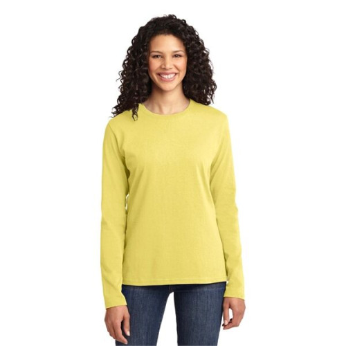 Port & Co Women's Long Sleeve Core Cotton Tee.