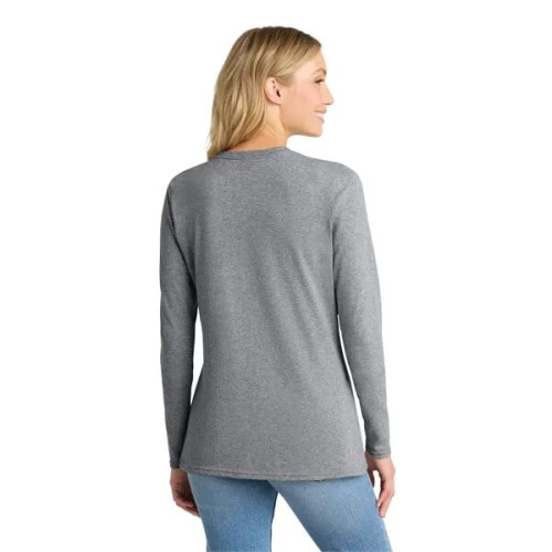 Port & Co Women's Long Sleeve Core Cotton Tee.