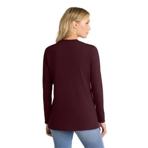 Port & Co Women's Long Sleeve Core Cotton Tee.