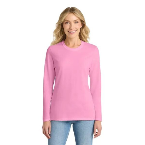 Port & Co Women's Long Sleeve Core Cotton Tee.
