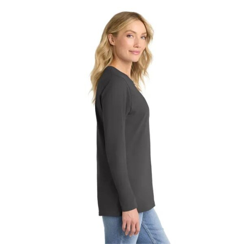 Port & Co Women's Long Sleeve Core Cotton Tee.