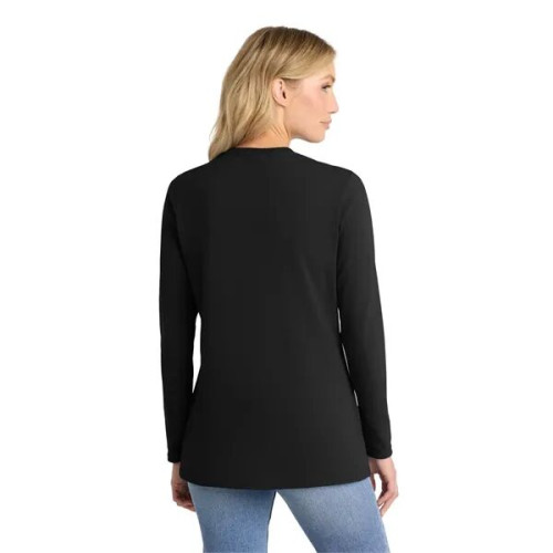 Port & Co Women's Long Sleeve Core Cotton Tee.