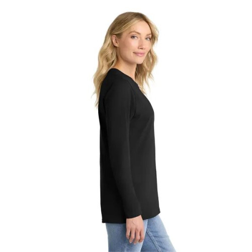 Port & Co Women's Long Sleeve Core Cotton Tee.