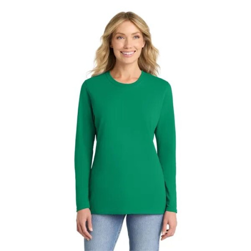 Port & Co Women's Long Sleeve Core Cotton Tee.