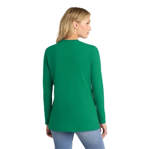 Port & Co Women's Long Sleeve Core Cotton Tee.