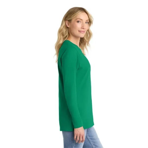 Port & Co Women's Long Sleeve Core Cotton Tee.