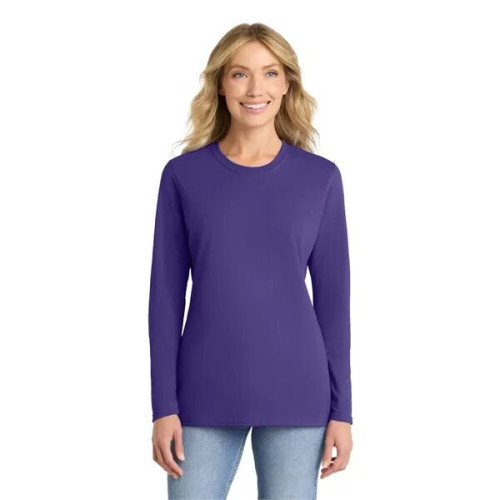 Port & Co Women's Long Sleeve Core Cotton Tee.