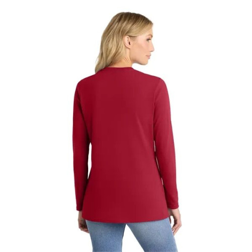 Port & Co Women's Long Sleeve Core Cotton Tee.