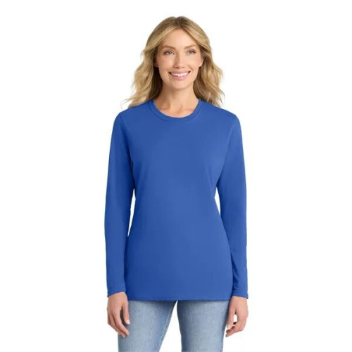 Port & Co Women's Long Sleeve Core Cotton Tee.