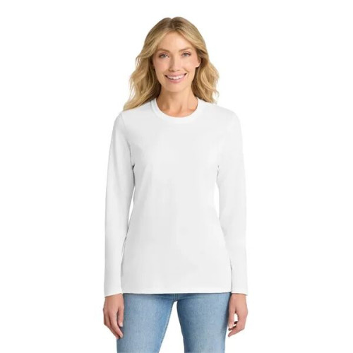 Port & Co Women's Long Sleeve Core Cotton Tee.