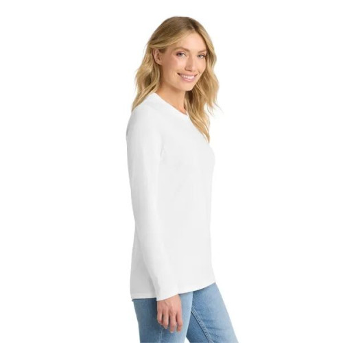 Port & Co Women's Long Sleeve Core Cotton Tee.