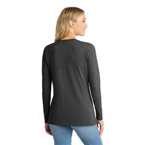 Port & Co Women's Long Sleeve Core Cotton Tee.