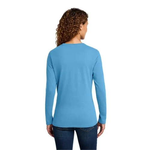Port & Co Women's Long Sleeve Core Cotton Tee.