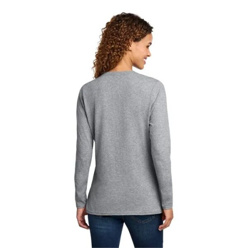 Port & Co Women's Long Sleeve Core Cotton Tee.