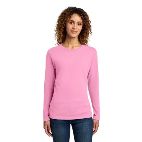 Port & Co Women's Long Sleeve Core Cotton Tee.