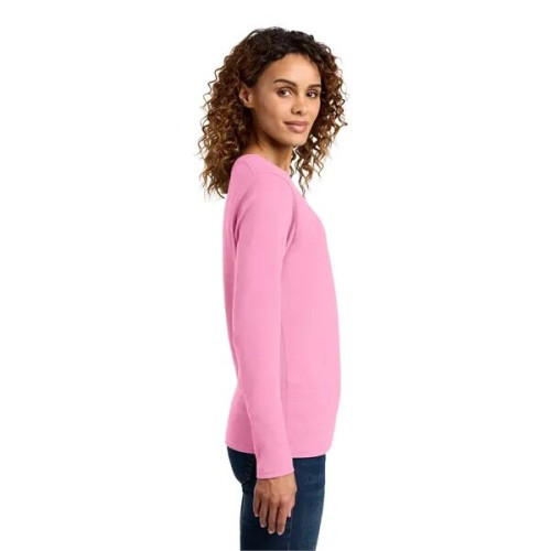 Port & Co Women's Long Sleeve Core Cotton Tee.