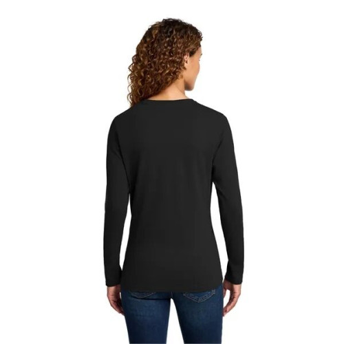 Port & Co Women's Long Sleeve Core Cotton Tee.