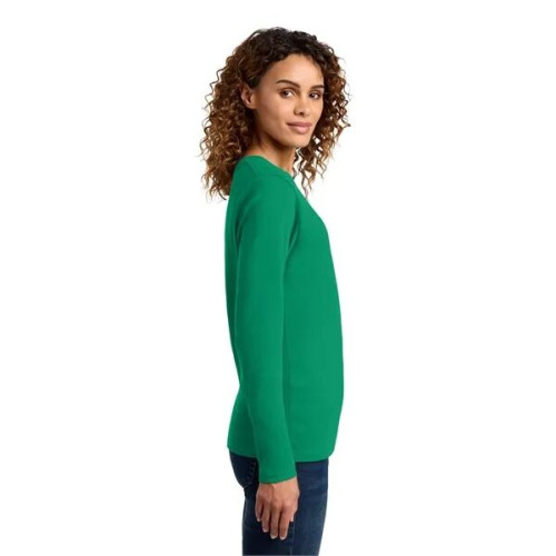 Port & Co Women's Long Sleeve Core Cotton Tee.