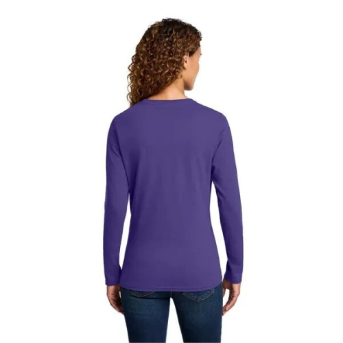 Port & Co Women's Long Sleeve Core Cotton Tee.