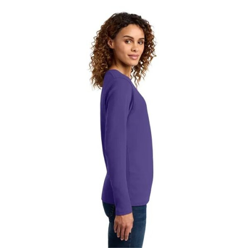 Port & Co Women's Long Sleeve Core Cotton Tee.