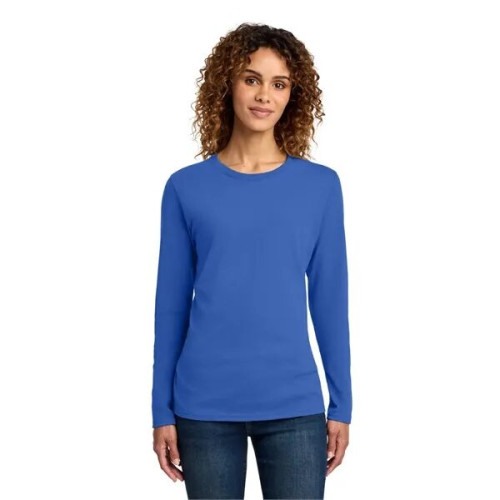 Port & Co Women's Long Sleeve Core Cotton Tee.