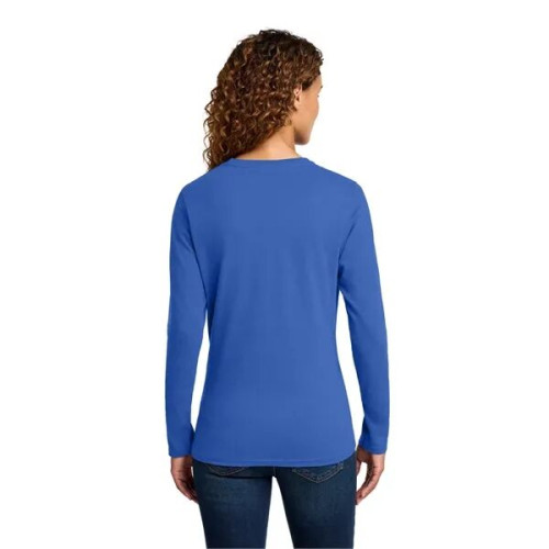 Port & Co Women's Long Sleeve Core Cotton Tee.