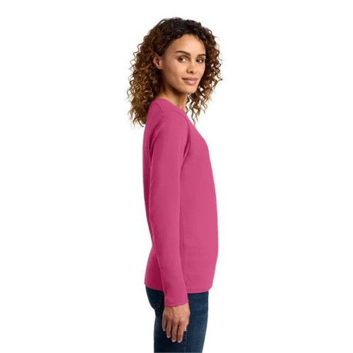 Port & Co Women's Long Sleeve Core Cotton Tee.