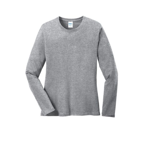 Port & Co Women's Long Sleeve Core Cotton Tee.