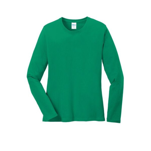 Port & Co Women's Long Sleeve Core Cotton Tee.