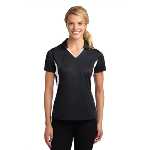 Sport-Tek Women's Side Blocked Micropique Sport-Wick Polo.