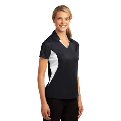 Sport-Tek Women's Side Blocked Micropique Sport-Wick Polo.
