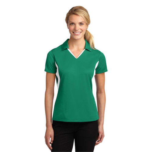 Sport-Tek Women's Side Blocked Micropique Sport-Wick Polo.
