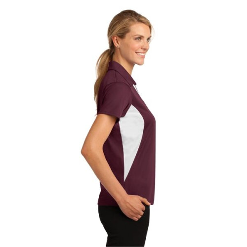 Sport-Tek Women's Side Blocked Micropique Sport-Wick Polo.