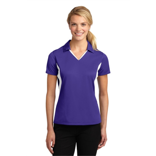 Sport-Tek Women's Side Blocked Micropique Sport-Wick Polo.
