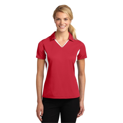 Sport-Tek Women's Side Blocked Micropique Sport-Wick Polo.